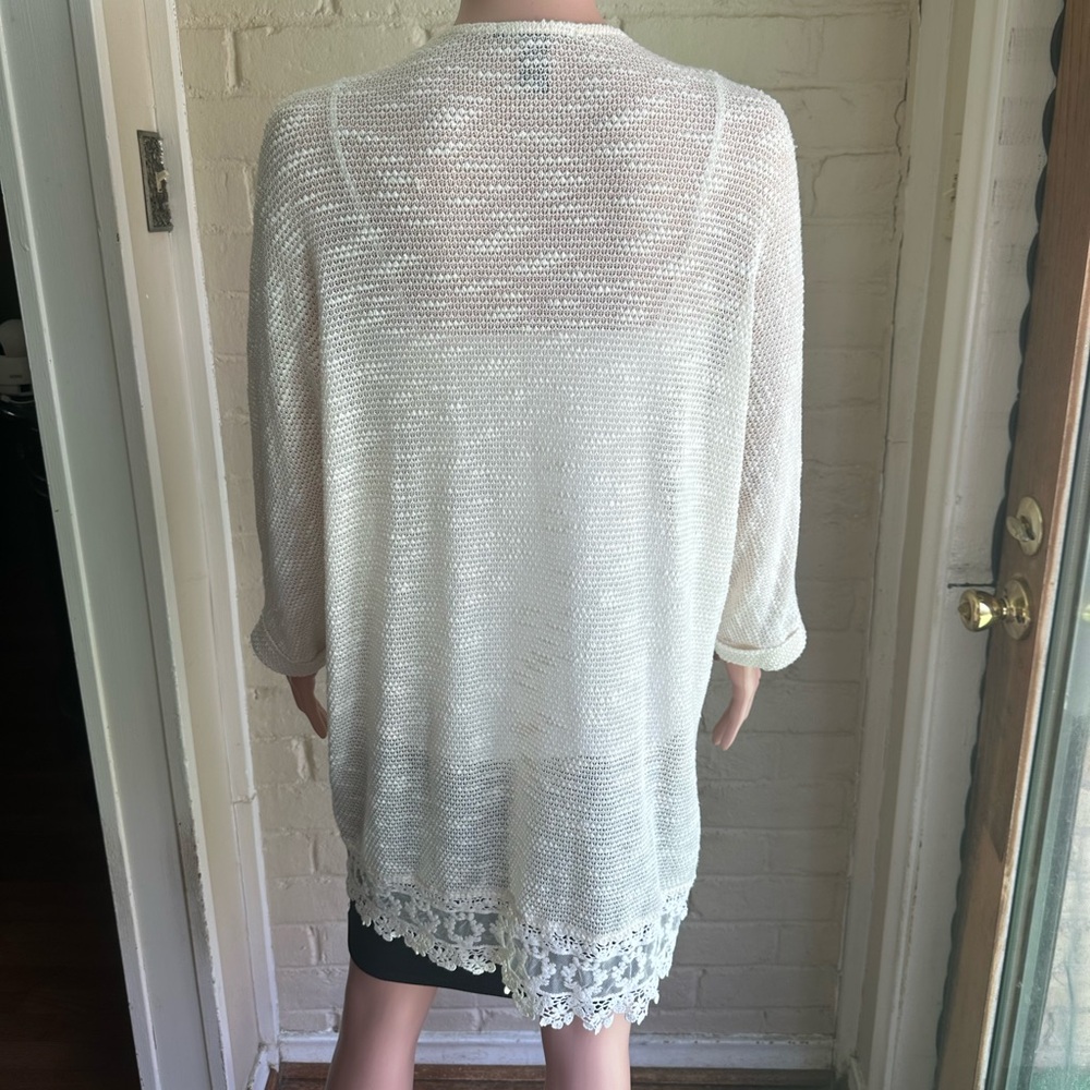 Forever 21 size medium cream and white colored boho comfy stretch lace - Picture 3 of 12